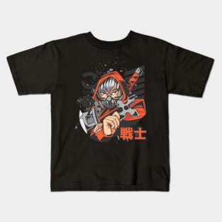 Ninja Anime Girl Kids T-Shirt